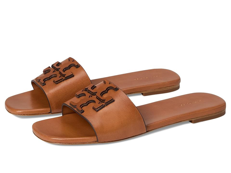 Tory Burch Ines Flat Slide Women's Shoes Tan : 9.5 M, Leather | Zappos
