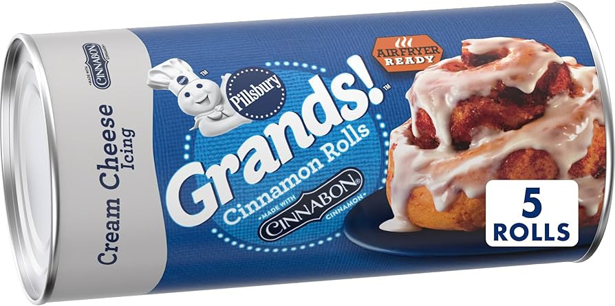 Pillsbury Flaky Grands! Cinnamon Rolls with Cinnabon Cinnamon and Cream Cheese Icing, Refrigerate... | Amazon (US)