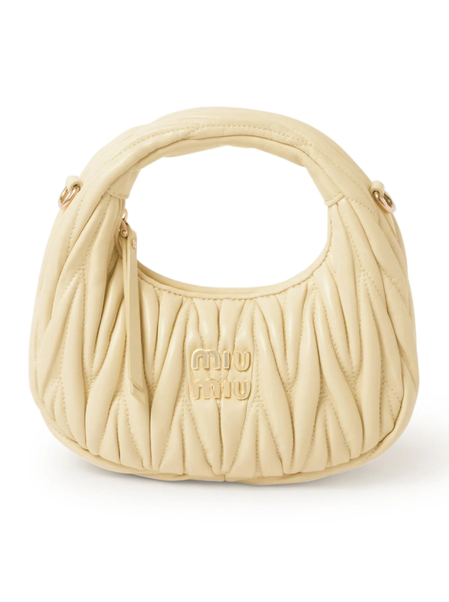WANDER MINI HOBO BAG IN QUILTED NAPPA - Miu Miu - Woman | Suitnegozi INT