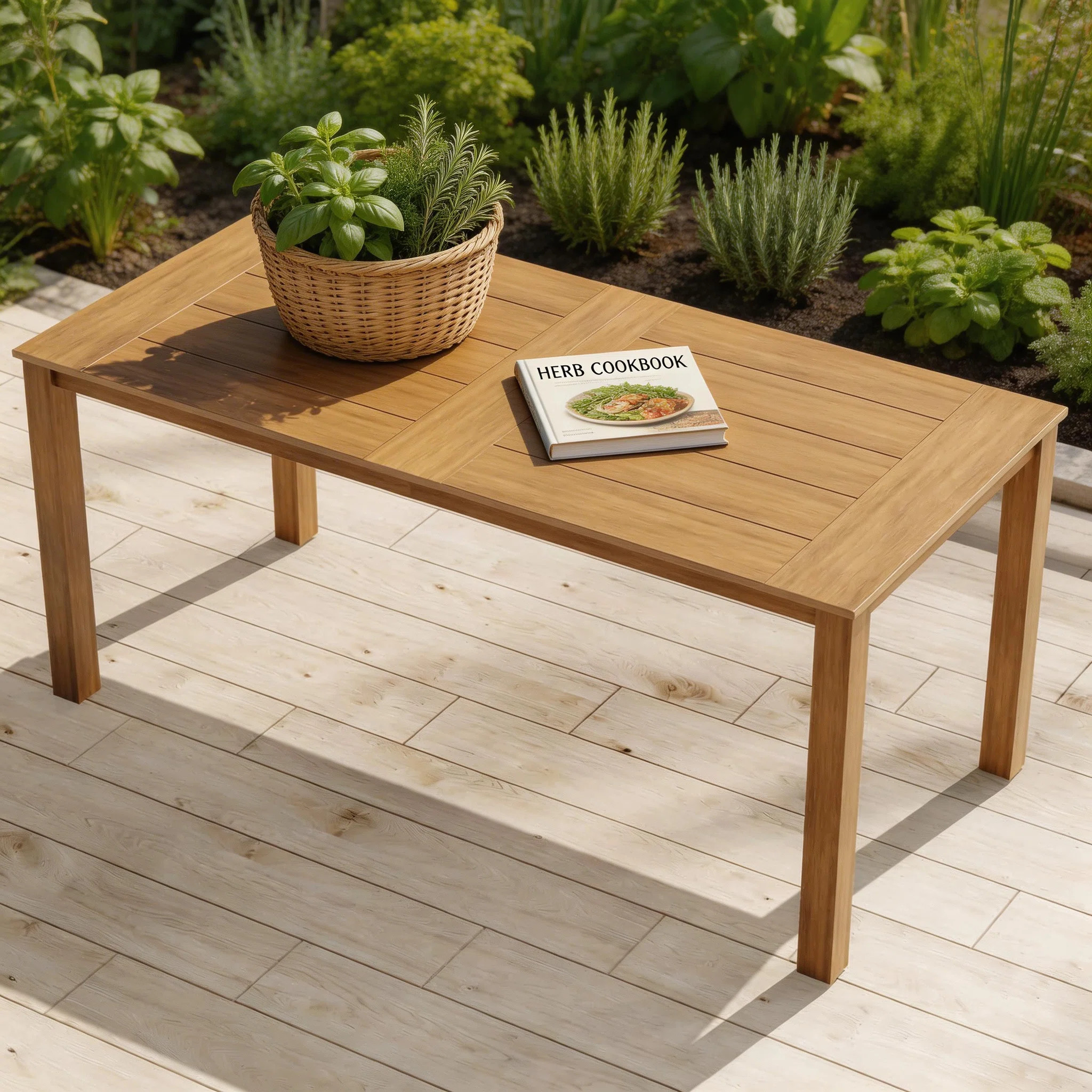 Outdoor Plastic Patio Table All Weather Outdoor Dining Table | Wayfair North America
