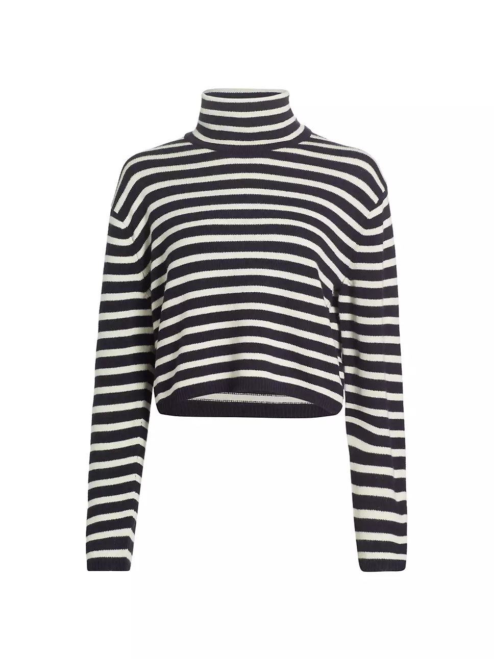 Striped Wool & Cashmere Cropped Pullover | Saks Fifth Avenue