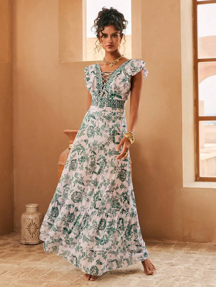 Swim Oasis Women Flower Print One-Piece Swimsuit With Coverup Skirt | SHEIN