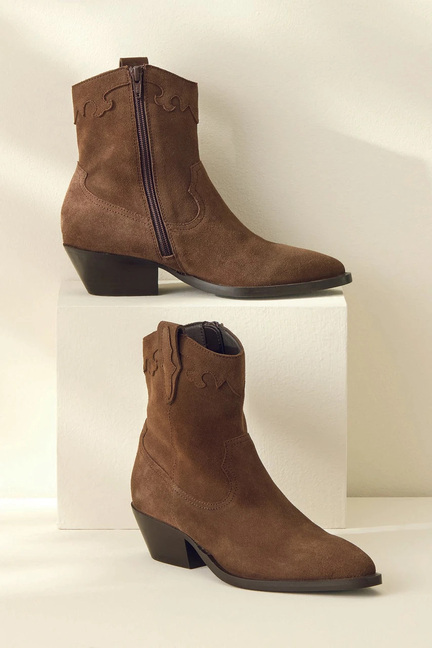 Carissa Suede Western Bootie | Soft Surroundings