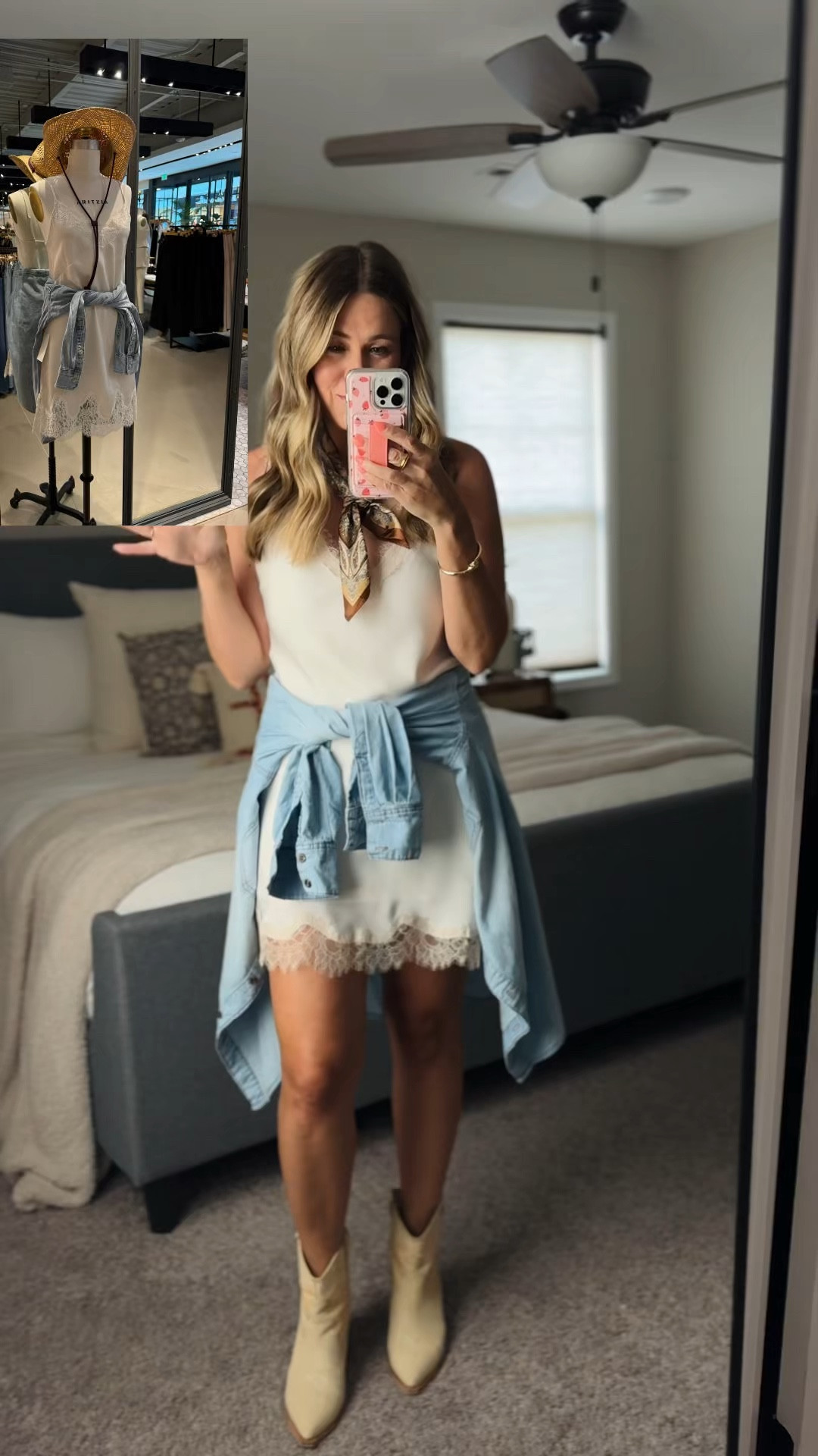 Y’all! This satin lace dress is so versatile! I’m keeping this in my closet like forever! Wearing a medium. I’d size up if between.  @Aritzia

Wearing my Vivrelle Miu Miu bag but I will link a cute one from Aritzia. My Vivrelle code is ERINGLADDING for your first month free.

#LTKootd #LTKOver40 #LTKTravel