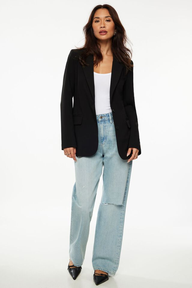 Lorelei Two Button Blazer | Dynamite Clothing