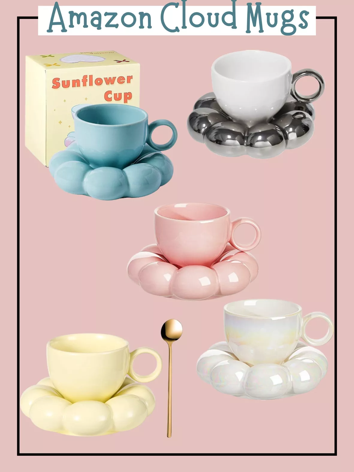 Sunflower Ceramic Mug and Plate Set / Chunky Tea & Coffee Cup