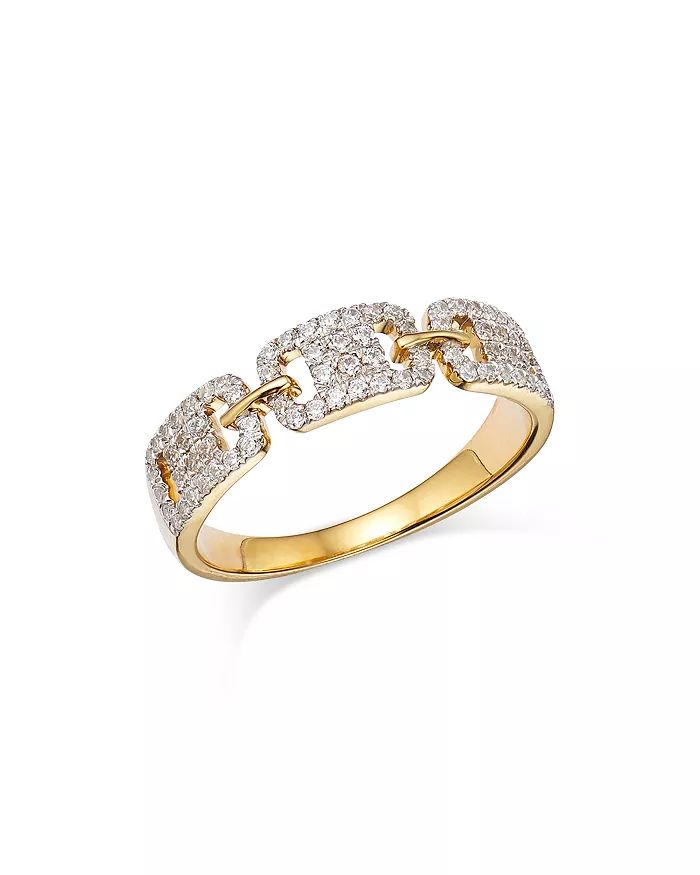 Diamond Pavé Link Ring in 14K Yellow Gold, 0.30 ct. t.w. - 100% Exclusive | Bloomingdale's (US)