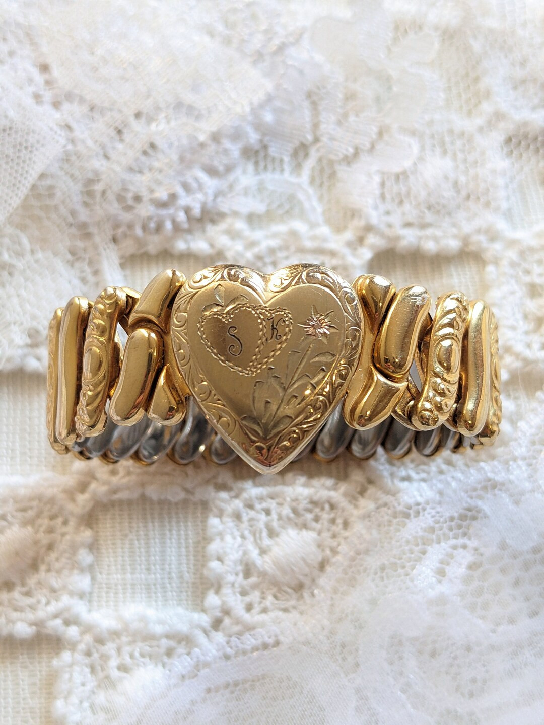 Vintage Sweetheart Bracelet - Etsy | Etsy (US)