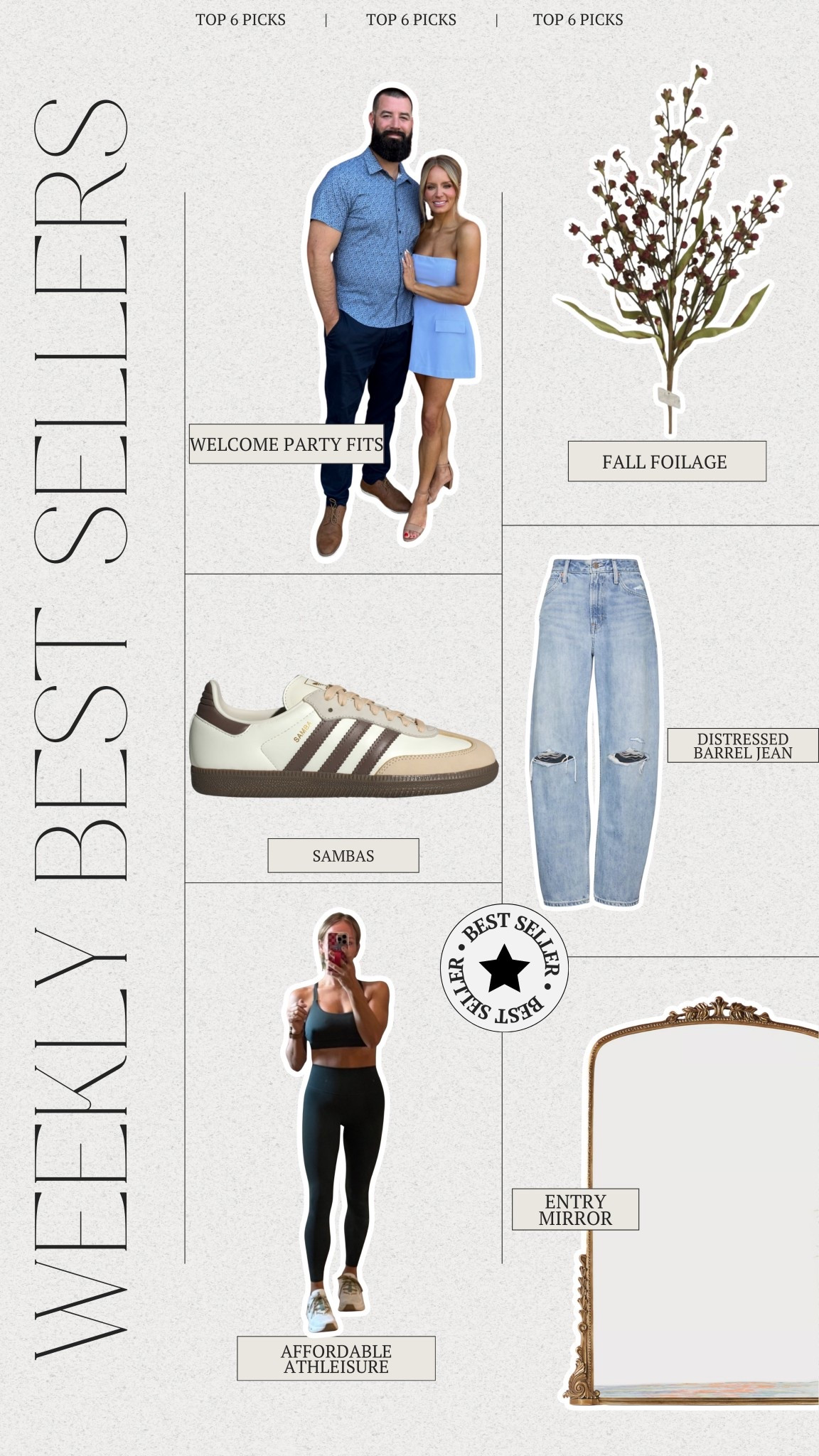 Top Six Weekly Picks 🏆🛍️


#LTKWedding #LTKSeasonal #LTKStyleTip