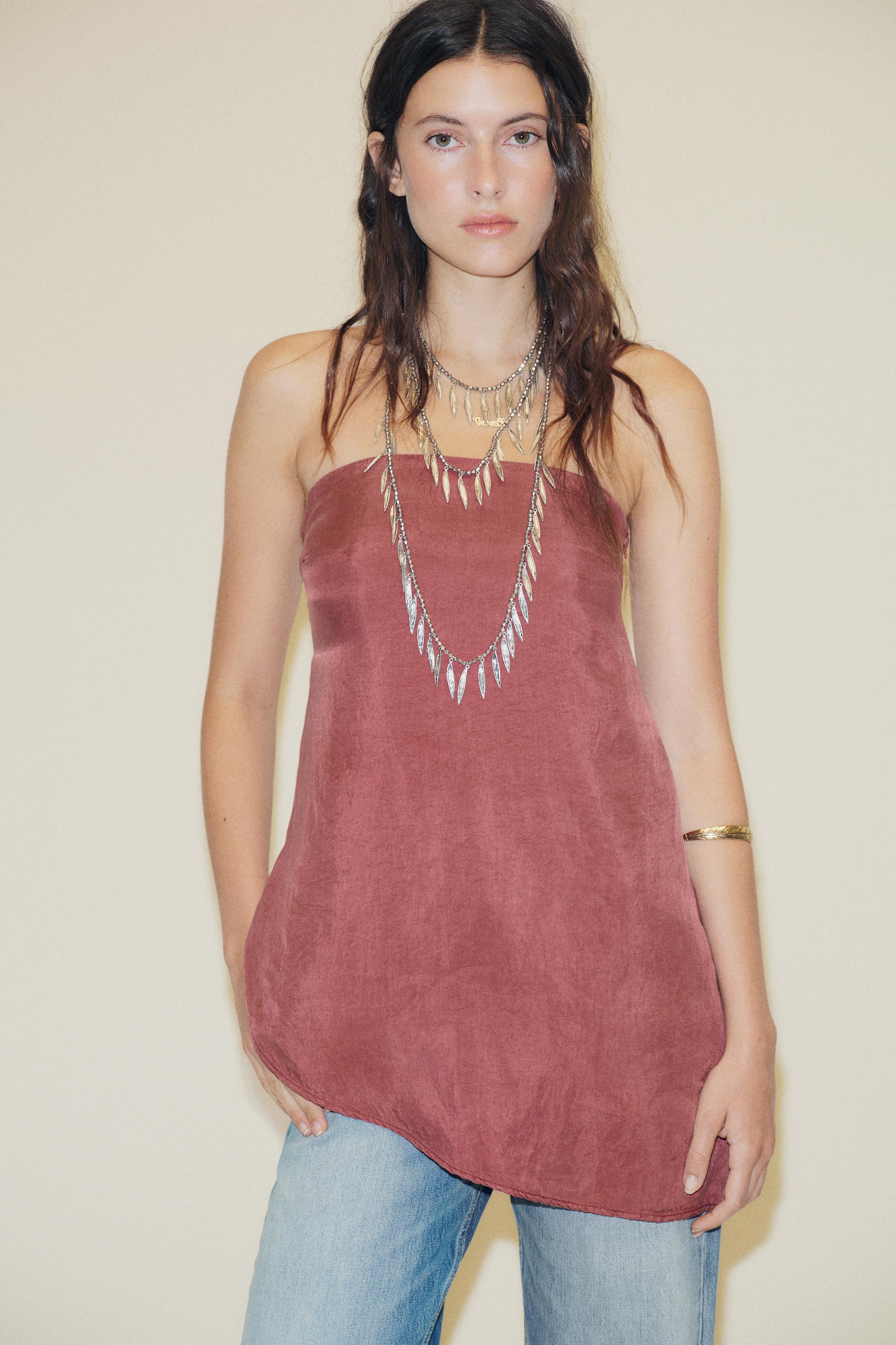 ASYMMETRIC BANDEAU TOP | Zara UK