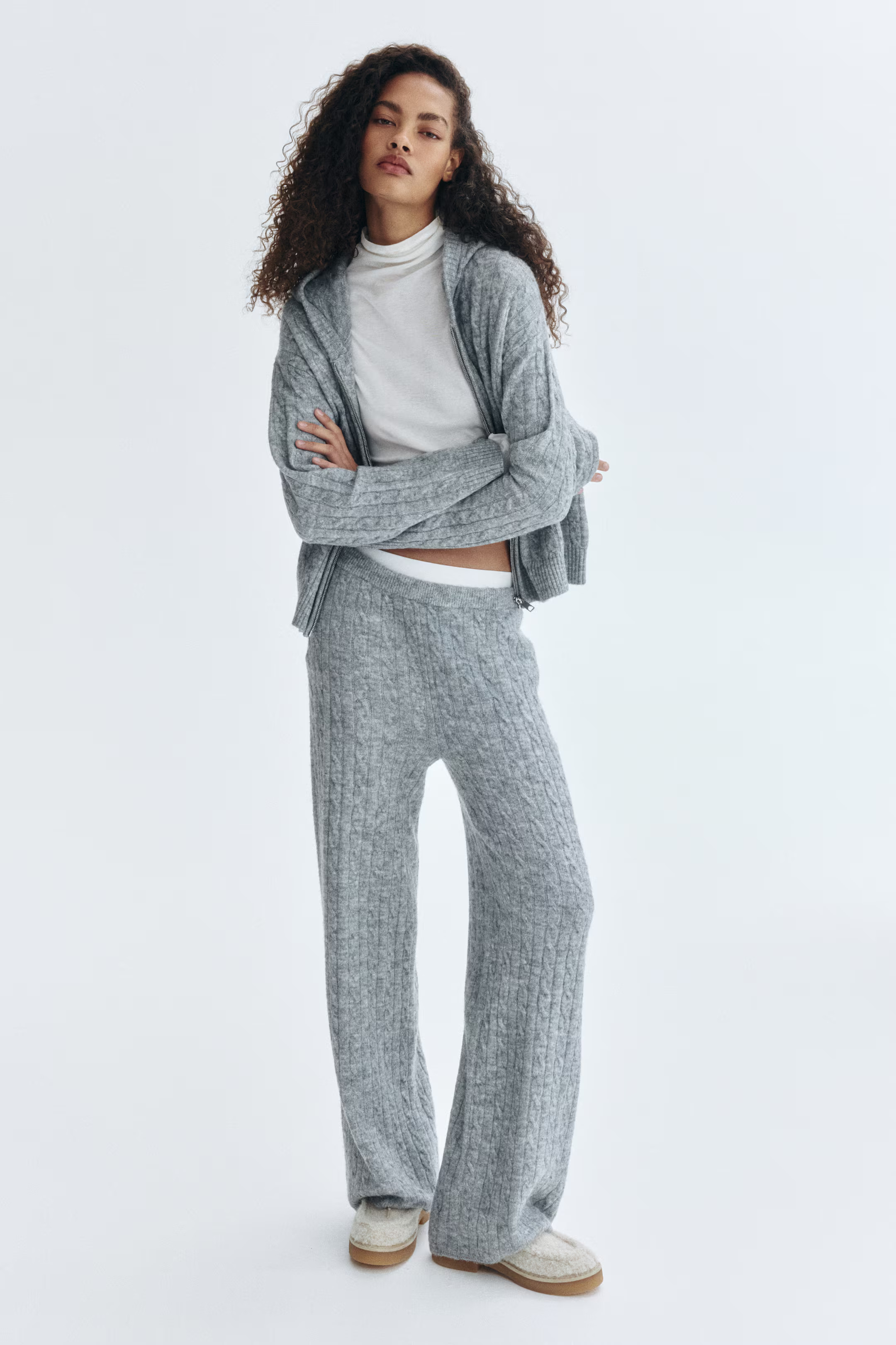 Cable-knit trousers | H&M (UK, MY, IN, SG, PH, TW, HK)