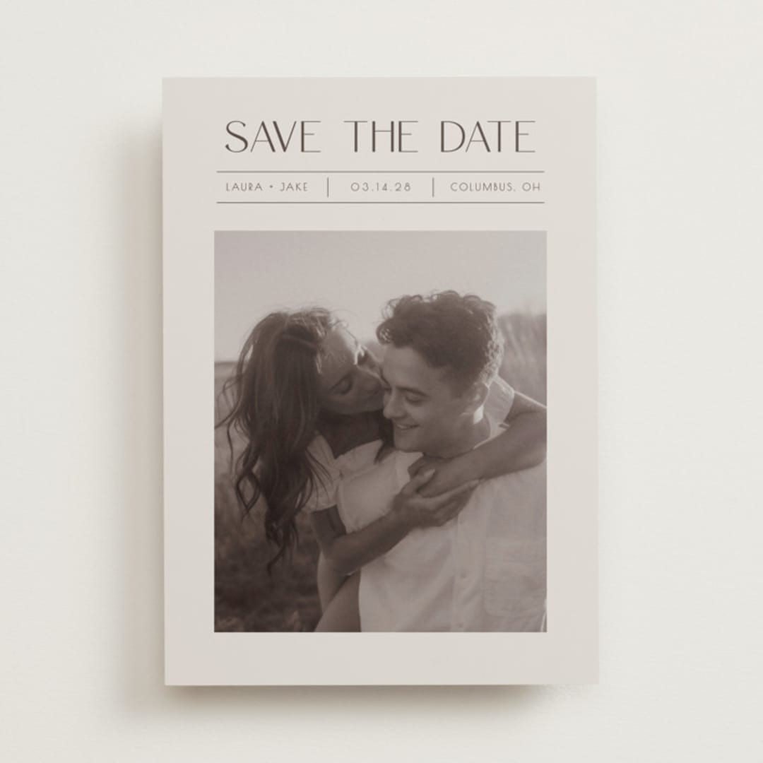 "you and me" - Customizable Save The Date Cards in Beige by Christy Hy Lee. | Minted
