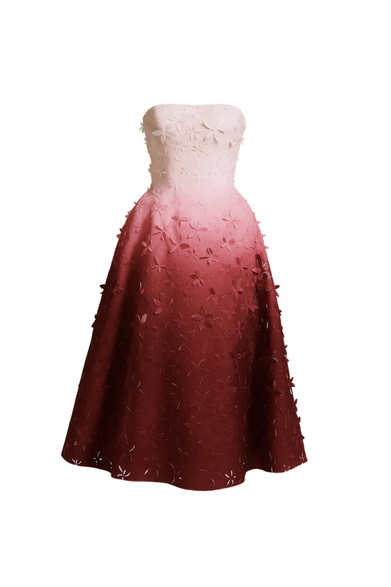 LASER CUT OMBRE ORGANZE DRESS | LECIA | CULT MIA | CULT MIA UK LTD