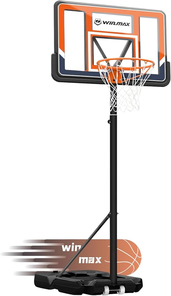 WIN.MAX Basketball Hoop Outdoor 3.8-10ft Adjustable Height, 44inch Backboard, Swimming Pool Baske... | Amazon (US)