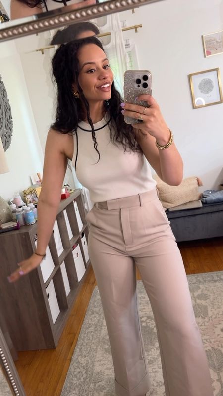 I love this outfit for workwear, interviews, important events, and elevated casual wear! Size small in top, 26S curve love pants, TTS shoes 

#LTKWorkwear #LTKVideo #LTKStyleTip