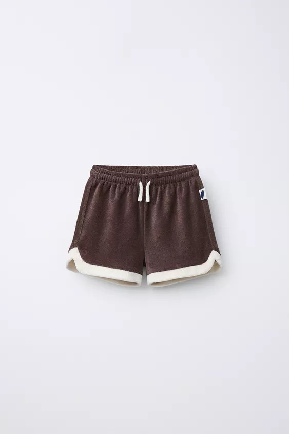 BERMUDASHORTS IN FROTTIEROPTIK MIT ETIKETT | Zara DE