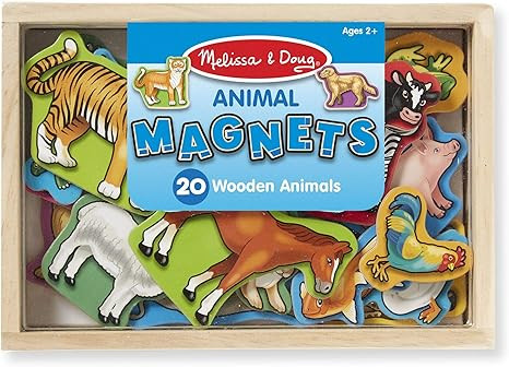 Melissa & Doug 20 Wooden Animal Magnets in a Box | Amazon (US)