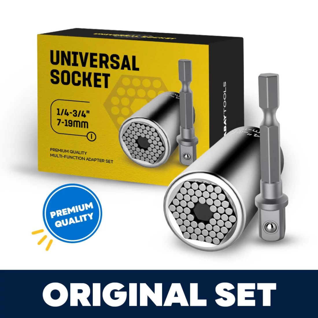 Universal Socket Tools Gifts for Men Dad - 2pcs Socket Set with Power Drill Adapter Cool Stuff, S... | Walmart (US)