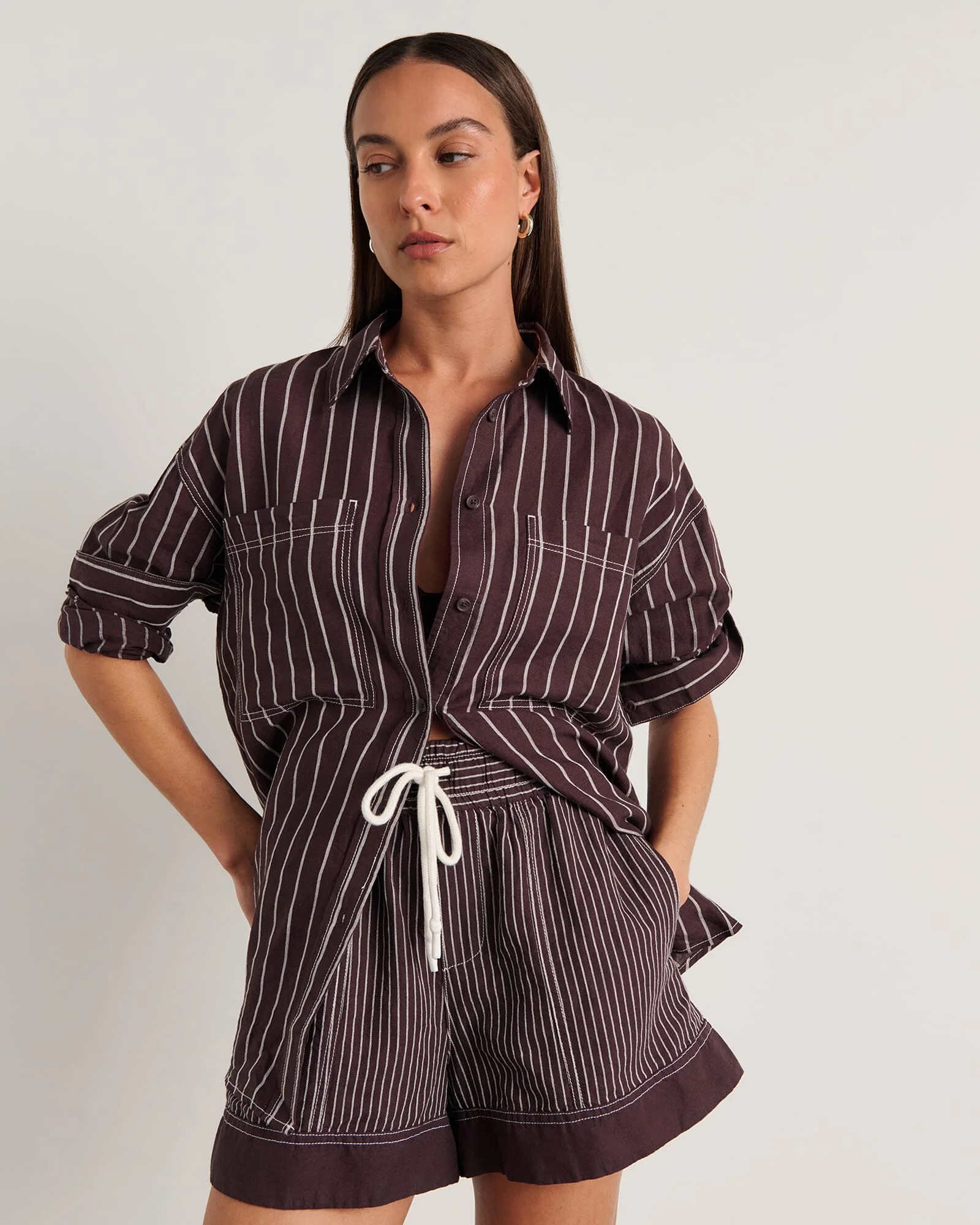 Gigi Stripe Short | JAG (Australia)