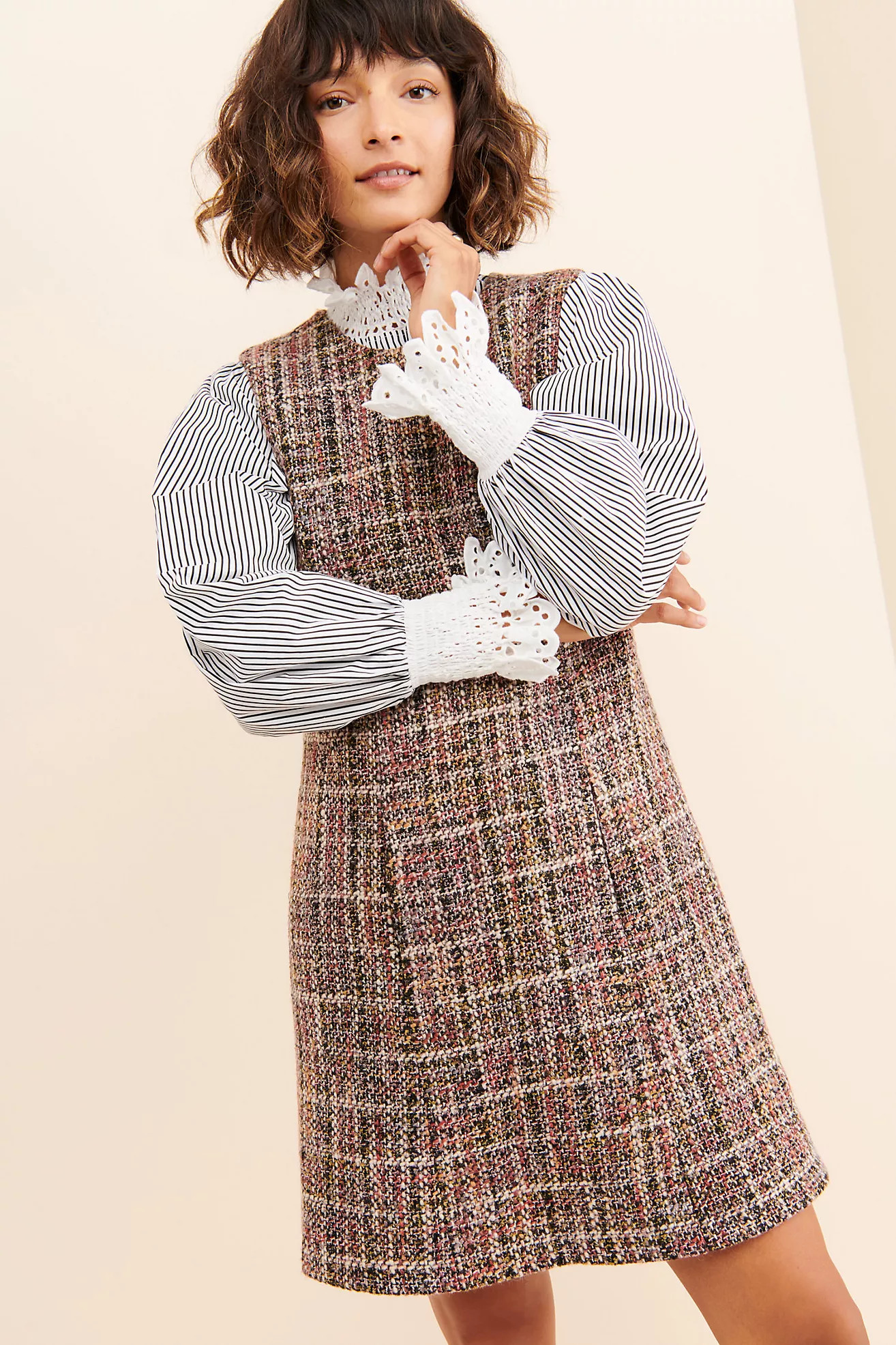 Gal Meets Glam Kate Sleeveless Tweed Dress | Anthropologie (US)