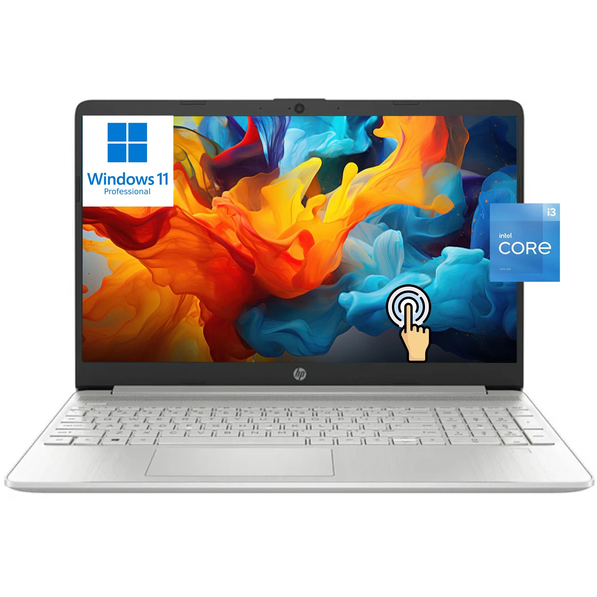 HP Newest 15 15.6\" HD Touchscreen Business Laptop Computer, 12th Gen Intel Core i3-1215U, 8GB RA... | Walmart (US)