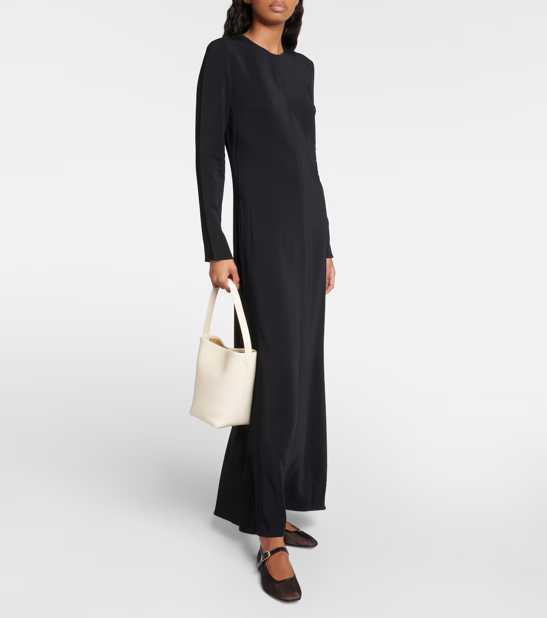 Patent leather-trimmed mesh flats | Mytheresa (UK)