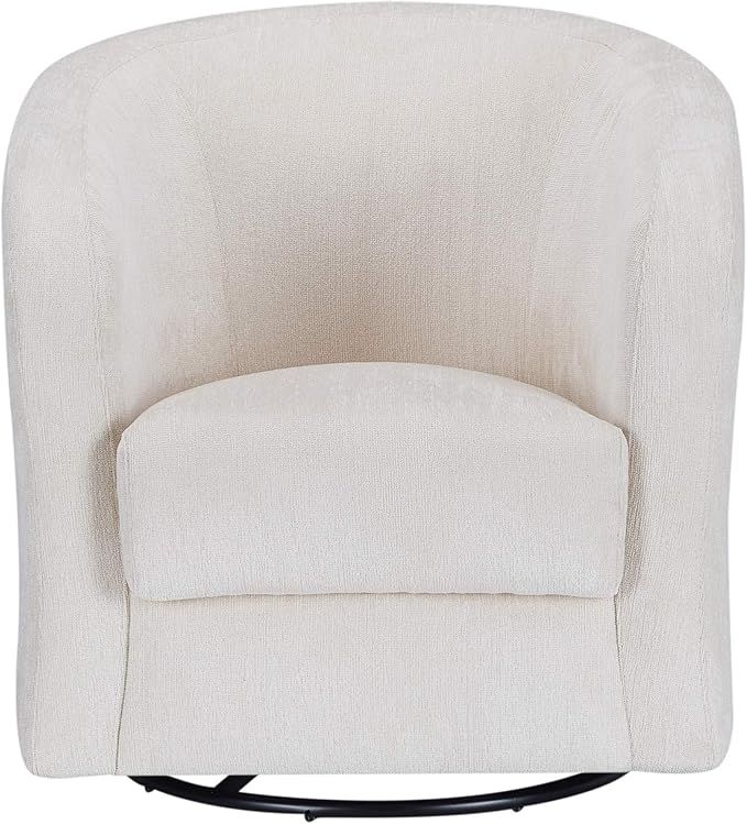 CHITA Swivel Accent Armchair, Fabric Living Room Club Chair with Metal Base, Beige | Amazon (US)
