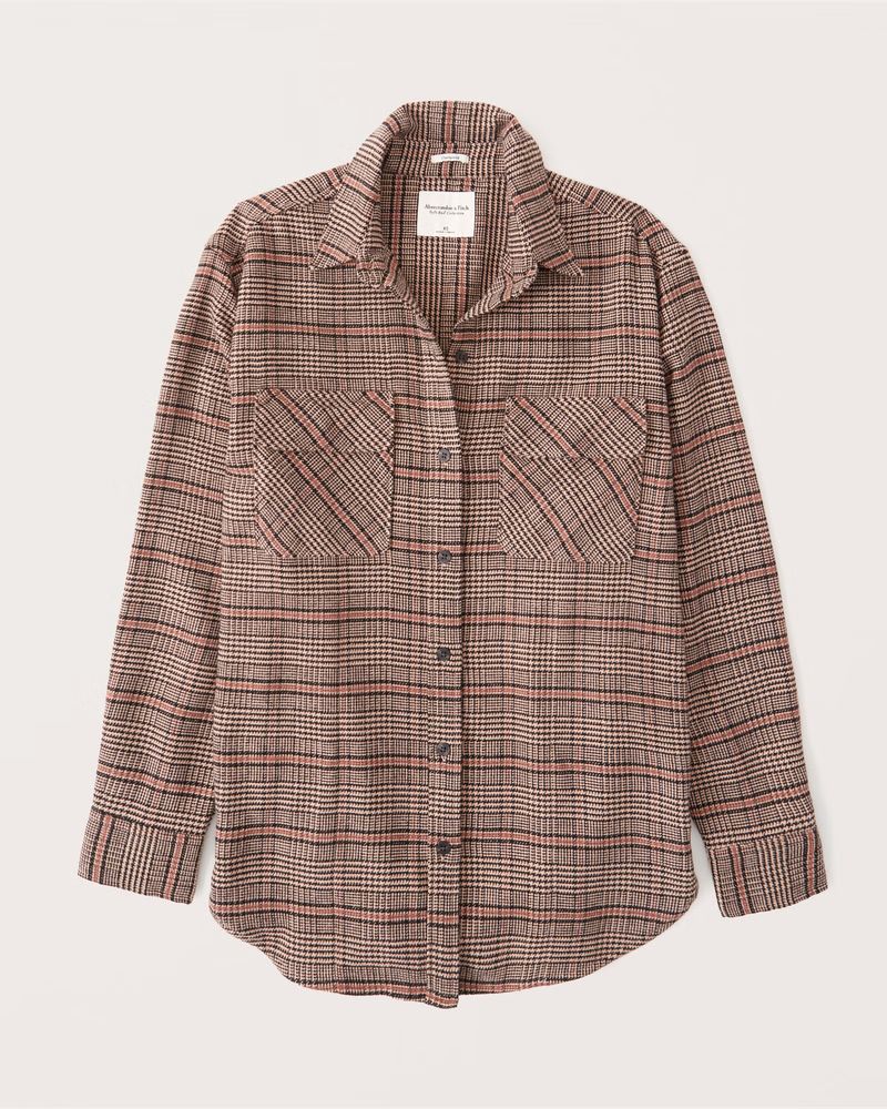 Oversized Flannel Shirt Jacket | Abercrombie & Fitch (US)