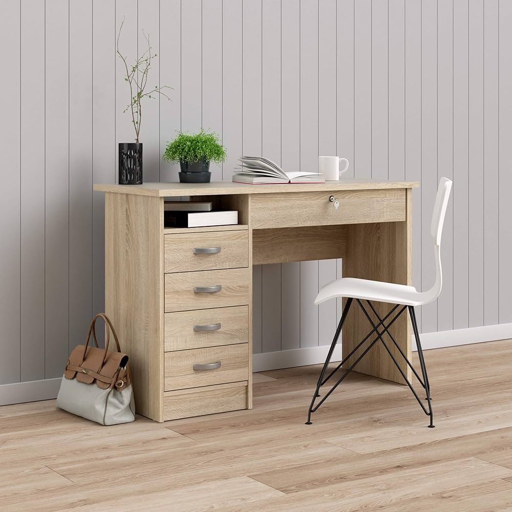 Tvilum, Oak Structure Walden Desk with 5 Drawers | Amazon (US)