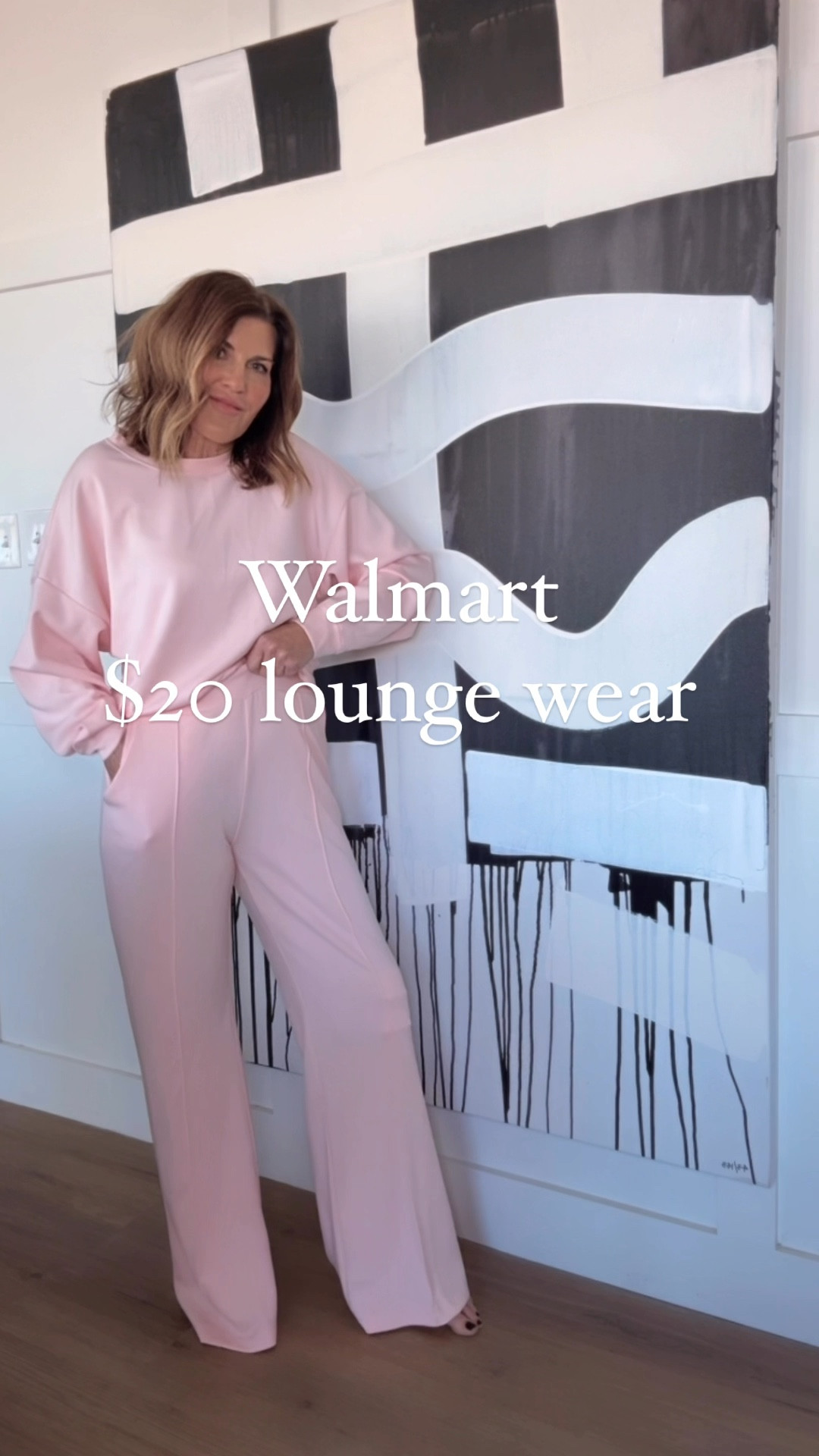 Type SHOP, Walmart Scuba knit lounge wear that looks and feels designer! So soft, comfortable, and flattering. Love the newly added colors like the one I’m wearing: peach hue. If between sizes, size down. I’m in a size small top and a size small bottom. For most accurate availability, click on size needed! 

#LTKFindsUnder50 #LTKOver40 #LTKStyleTip