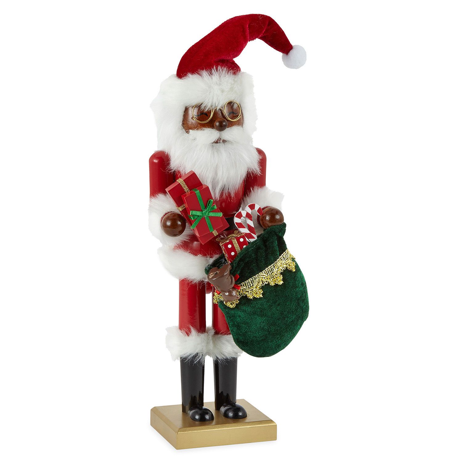 North Pole Trading Co. 14"  Santa Clause African American Wood Nutcracker | JCPenney