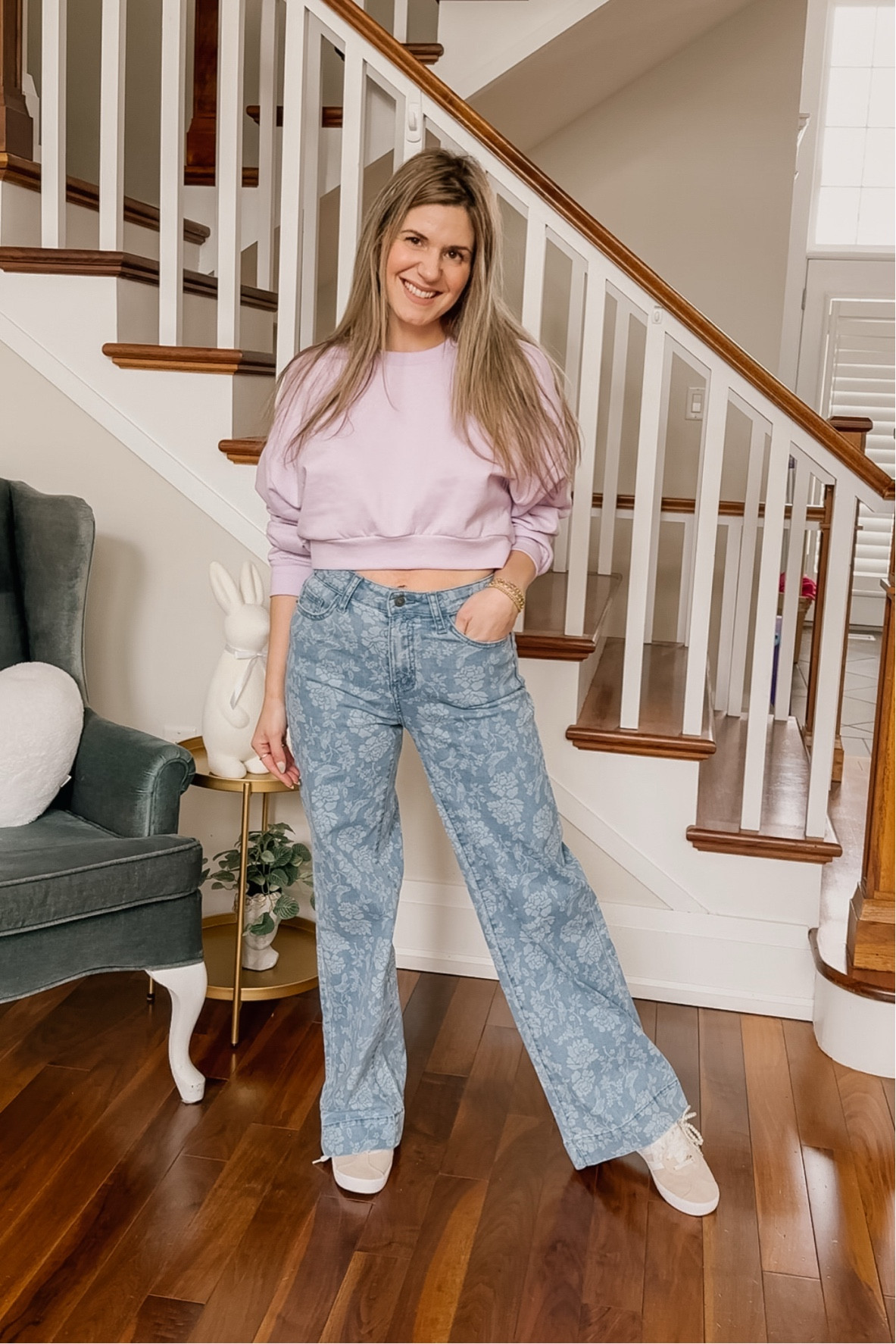 Large in sweater. Size 2 in jeans 

#LTKspring #LTKcanada #LTKFashionMonth