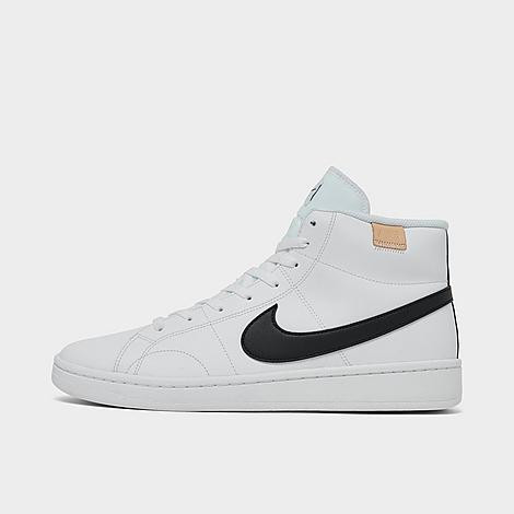 Nike Men's Court Royale 2 Mid Casual Shoes in White/White Size 9.5 Leather | Finish Line (US)