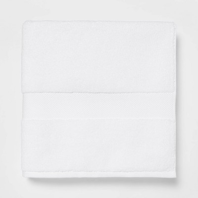Performance Plus Oversized Bath Towel White - Threshold™: 100% Cotton, Heavyweight 550-800 GSM, Machine Washable | Target