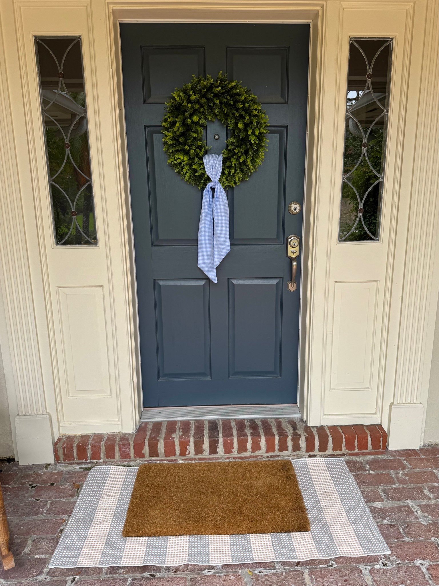 Front door refresh just in time for spring and summer! 
The outdoor porch rug is woven cotton and machine washable! I choose a smaller 2’ x 4.3’ size.

#LTKFindsUnder100