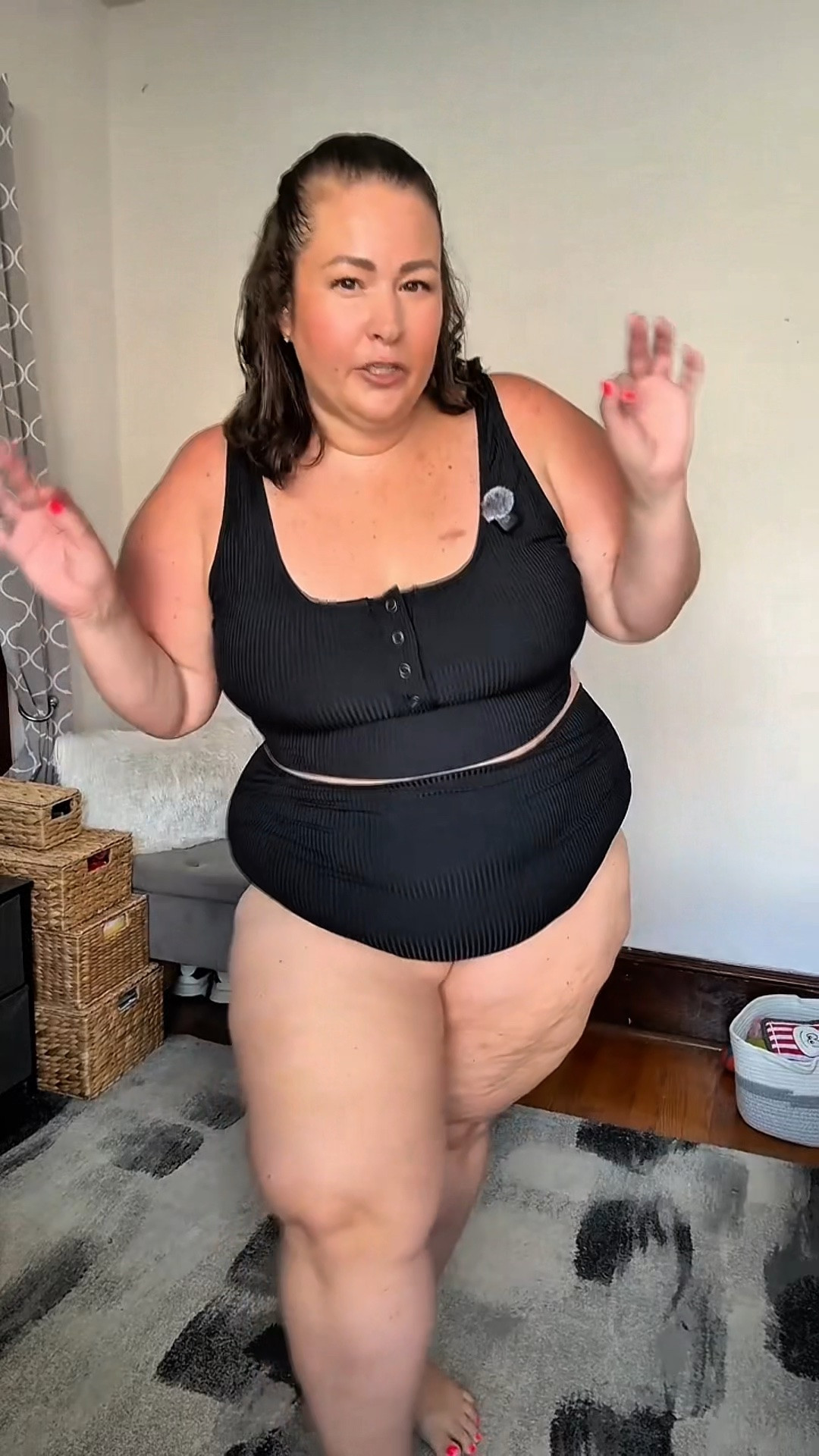 This plus size swimsuit is everythingg!! High wasted, tummy control, full coverage all around. I’m obsessed with this one✨

Plus size bathing suit 
#plussizebathingsuit

#LTKPlusSize