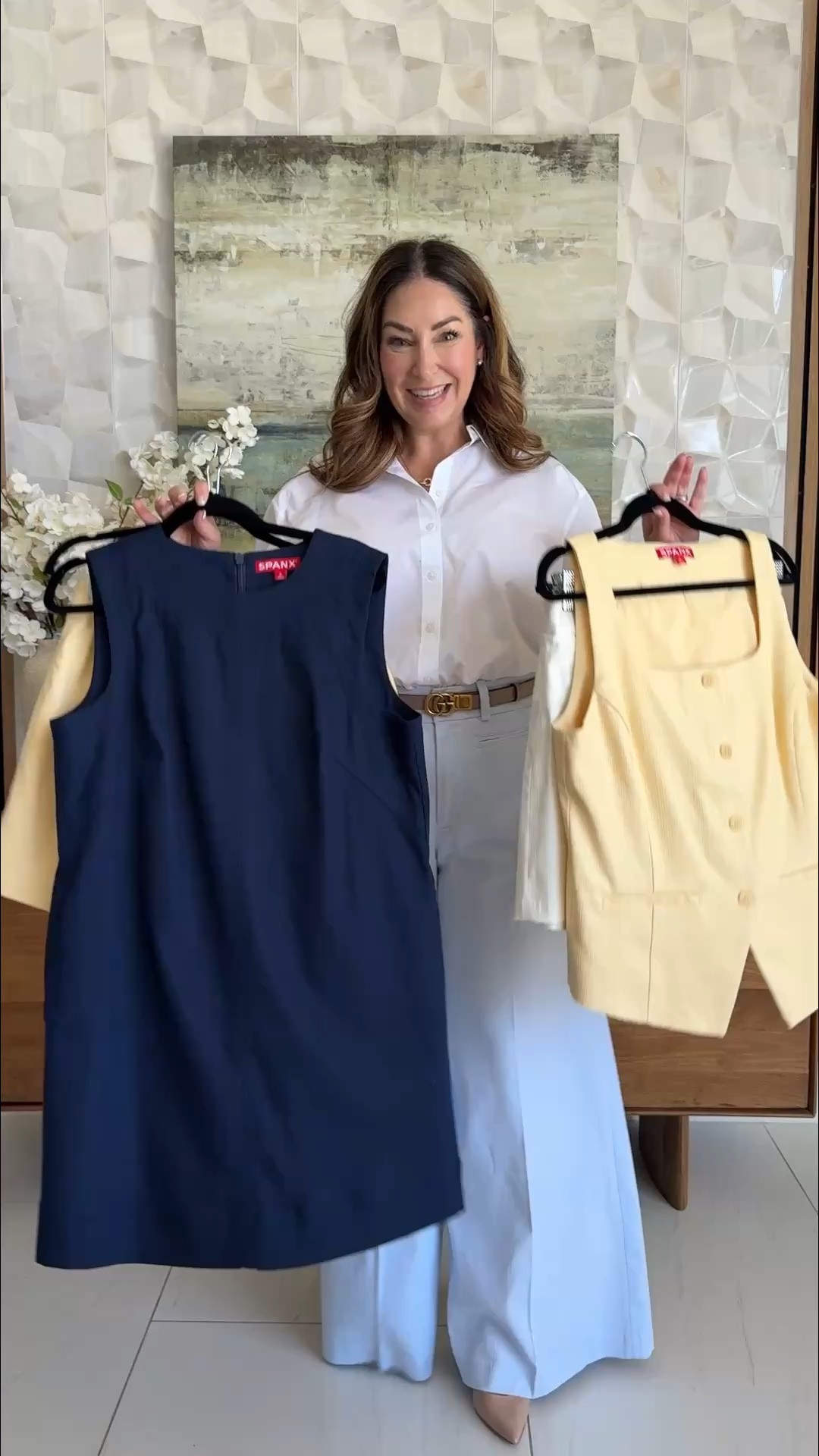 What to wear this summer? Linen! 🙌🏻 This new fabric from @Spanx  is tailored, chic and since it's a linen blend it doesn't wrinkle as much! 

I'm loving this so much I had to write a song 🤣 y'all playing around with @suno is hilarious and figured we needed a little catchy bop to get the day started. 

📏Sizing: Wearing large regular length in pants, large in shorts and large in vest all runs true to size or if in-between on pants size down. 

👉🏻New customer code RYANNEXSPANX for 15% off plus free shipping #SpanxPartner