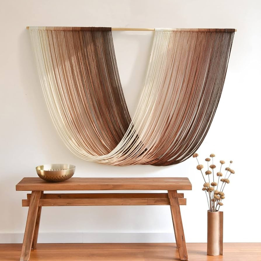 Flber Tie-Dye Macrame Wall Hanging Large Bohemian Yarn Tapestry Wall Décor,59" Wx 35" L | Amazon (US)