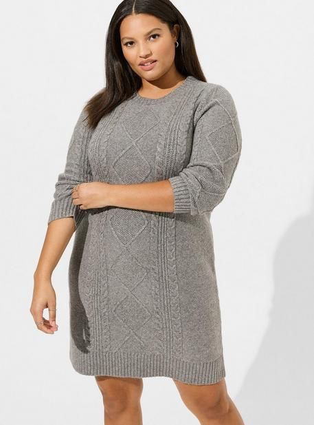 At The Knee Sweater Cable Dress | Torrid (US & Canada)
