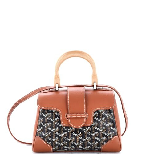 Goyard, Pre-Loved Saigon Top Handle Bag Coated Canvas with Leather Mini, Brown | Amazon (US)