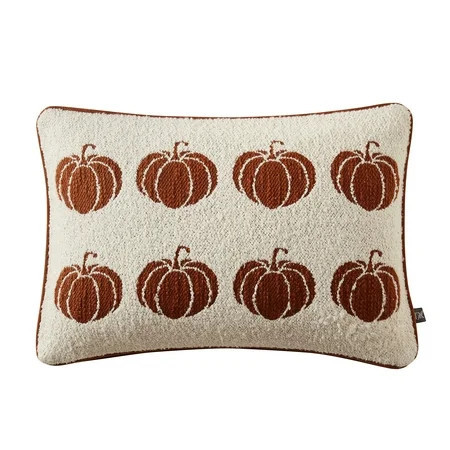 My Texas House 14" x 20" Pumpkin Ivory Jacquard Lumber Decorative Pillow Cover | Walmart (US)