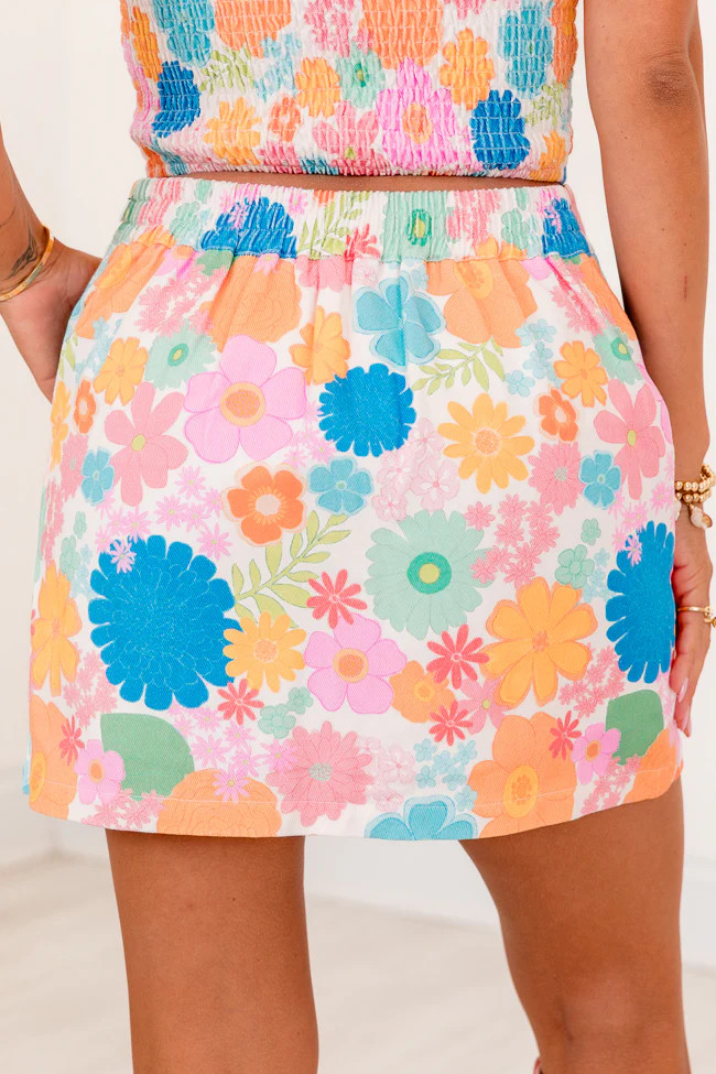 Botanical Blossoms Floral Skort Krista Horton X Pink Lily | Pink Lily