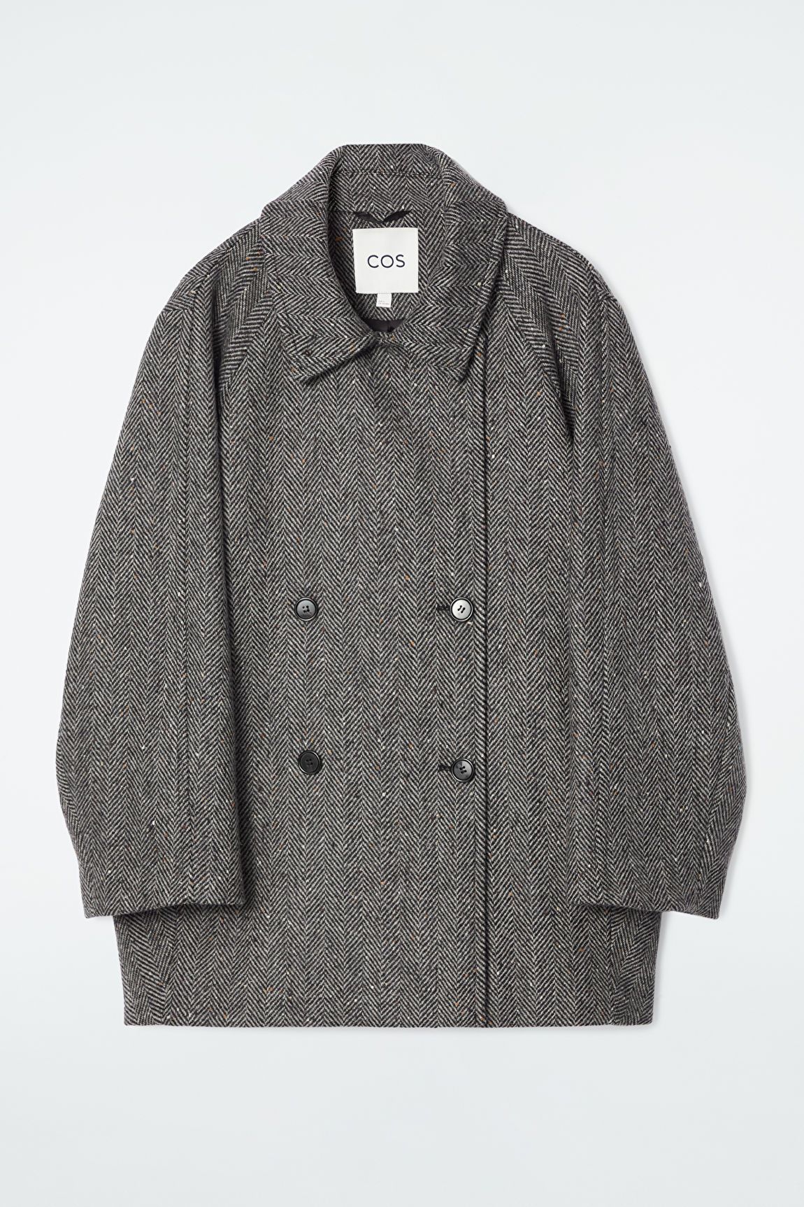 OVERSIZED DOUBLE-BREASTED WOOL PEA COAT | COS UK