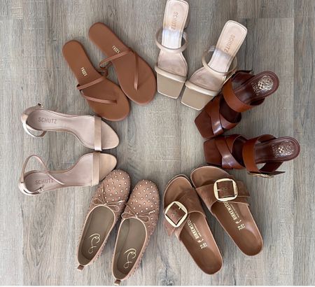 Neutral spring sandals I’m loving! They all run TTS except for the thin brown Tkees flat sandals - these run a full size small so order up! 

#LTKbeauty #LTKstyletip #LTKSeasonal