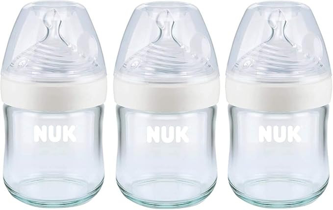 NUK Simply Natural Glass Baby Bottles, 4 oz, 3 Pack | Amazon (US)