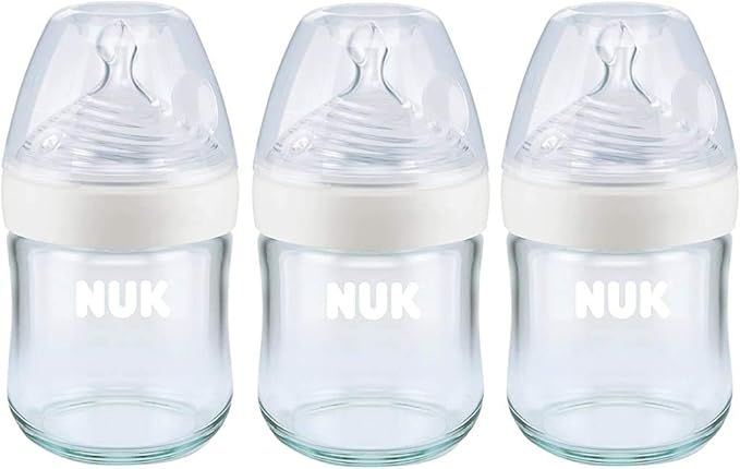 NUK Simply Natural Glass Baby Bottles, 4 oz, 3 Pack | Amazon (US)