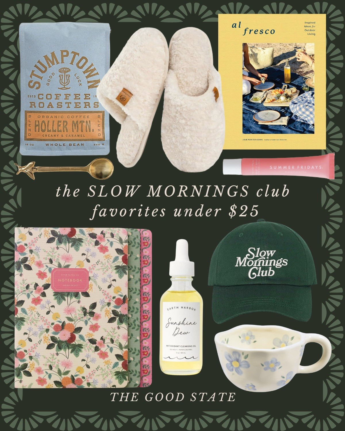 This collection is for those who embrace the slowed down rhythms on an early morning. For the ladies who linger with a cup of coffee in one hand and a journal in the other. For the ones who take notice of the sunlight dancing through the windows and breathes deep the aroma of freshly ground coffee as it’s prepared for the french press. This collection is for those who enjoy matching pajama sets and have one too many coffee mugs (if having too many is even possible). This is for those who are slowing down—even if just internally—in whatever season of life they find themselves in. This is for you☀️

The good state, Lauren England, Amazon, Vera Bradley, Mother’s Day gift idea, Mother’s Day, slow mornings, Emily lex, pottery barn, beauty, clean beauty, chappywrap, stationary, spring fashion, printfresh, coffee mugs, kitchen, living room, spring, Easter basket, Easter, spring home, 

#LTKSeasonal #LTKFindsUnder50 #LTKSaleAlert