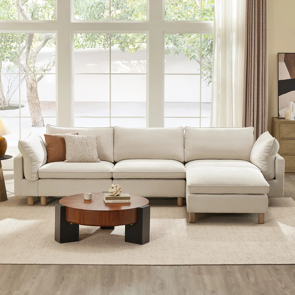 Solena 126.8" W 4-Piece Modular Sofa | Wayfair North America