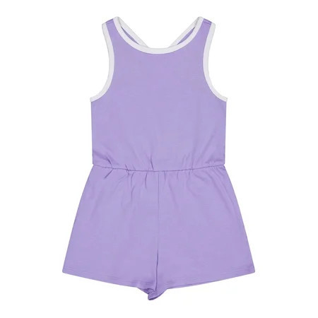 Wonder Nation Girls Cross Back Romper Sizes 4-18 & Plus | Walmart (US)