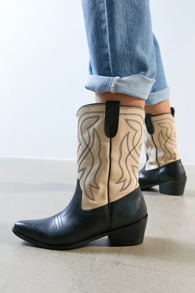 UO Leena Faux Leather Cowboy Boot | Urban Outfitters (US and RoW)